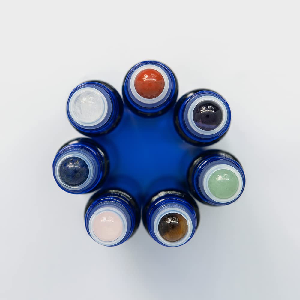 BALIPURA - Aura Crystal Roll on Mix Variants - Natural Healing Oils Sets for Women or Men - Relaxing Gifts Essential Oil Blends