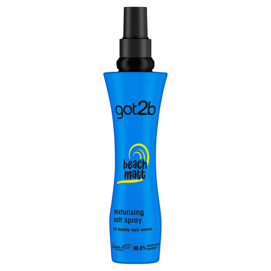 Schwarzkopf got2b Beach Matt Texture Sea Salt Hair Spray, Medium Hold, Creates Waves and Textures with a Matt Finish, packaging may vary, 200 ml ( Pack of 1)