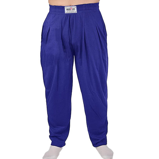 Muscle Alive Mens Gym Baggy Pants for Bodybuilding Fitness Sports Trousers Cotton and Spandex Dark Blue XL