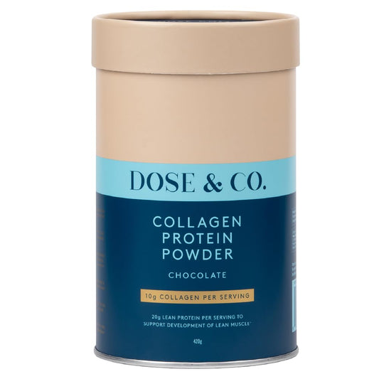 Dose & Co Collagen Protein Powder – Chocolate Fudge (420 g)