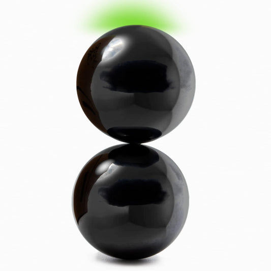 myHodo Ferrite Magnetic Balls (30mm, 2pcs) - Extra Large Magnet Spheres for Relaxation, ASMR, Anxiety Relief, Anti Stress Tool, Desk & Office Gadget, Unique Giveaway & Gift Idea, Rattlesnake Magnets