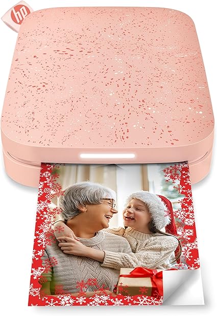 HP Sprocket Portable Photo Printer – Blush Pink (ZINK 2x3" Sticky-Backed Photos)