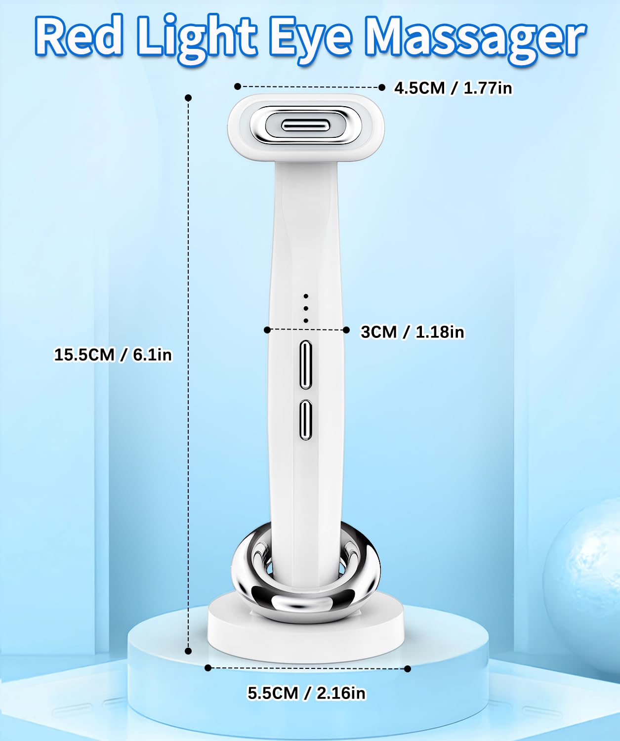 Red Light Therapy Wand for Eyes and Face 4-in-1 Facial Wand 7 Colors High Frequency Wand Eye Massager, EMS Microcurrent Face Lift Device Improves Skin Firmness Suitable for Home Skin Care