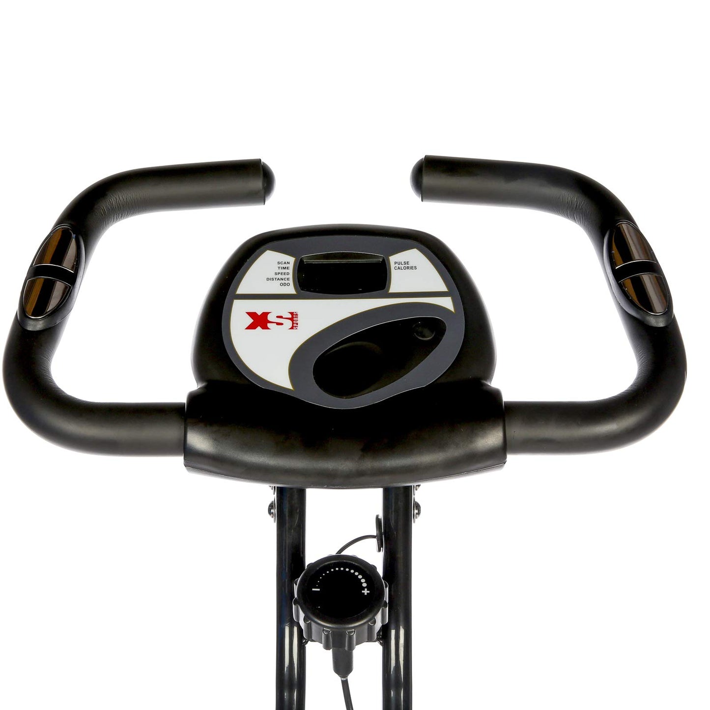 XS Sports B210 Folding Magnetic Exercise Bike - Indoor Fitness Equipment - Stationary Upright Gym Cycle and Foldable Trainer for Home Workout and Cardio