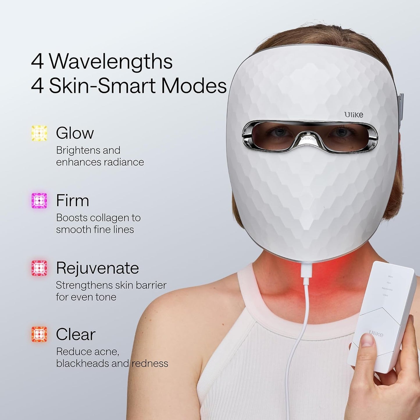 ReGlow LED Face Mask – 4-in-1 Light Therapy Mask