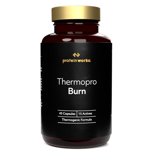 Protein Works - Thermopro Burn Tablets | Preworkout Supplement With Caffeine | Reduces Tiredness & Fatigue | 45 Capsules