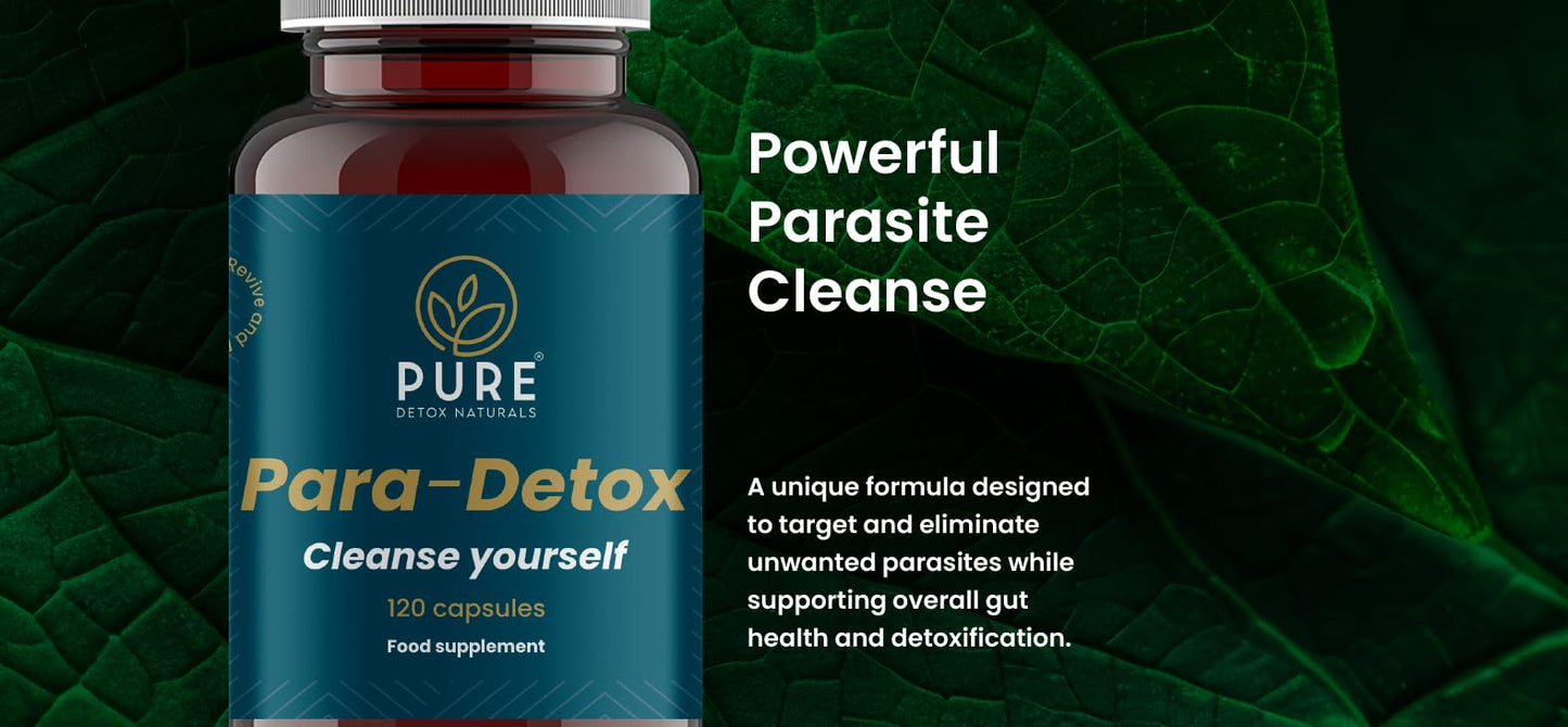 para-Detox – Natural Parasite Cleanse | Powerful Blend with NAC, Ginger Root, Clove, Wormwood, Garlic & Pumpkin Seed | Made in The UK | All-Natural, Gut Health