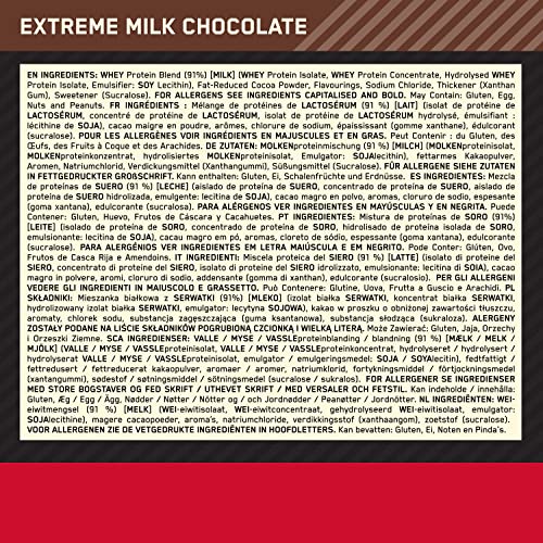 Optimum Nutrition Gold Standard Whey Muscle Building and Recovery Protein Powder With Naturally Occurring Glutamine and Amino Acids, Extreme Milk Chocolate, 71 Servings, 2.27kg, Packaging May Vary