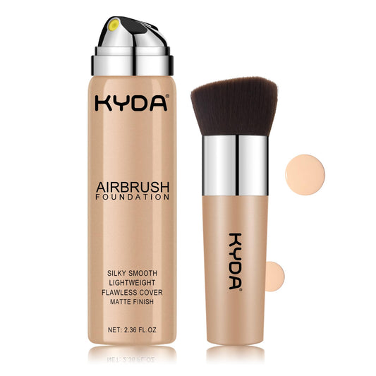 KYDA AirBrush Foundation Spray, Silky Makeup, High Coverage Creamy Finish, Lasting Breathable, Moisturizing - #120 Classic Ivory
