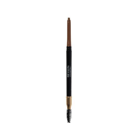 Revlon 24HR Colorstay Eyebrow Pencil with Spoolie Brush, Waterproof Angled Tip Applicator, Unisex, 210 Soft Brown, 0.9 g