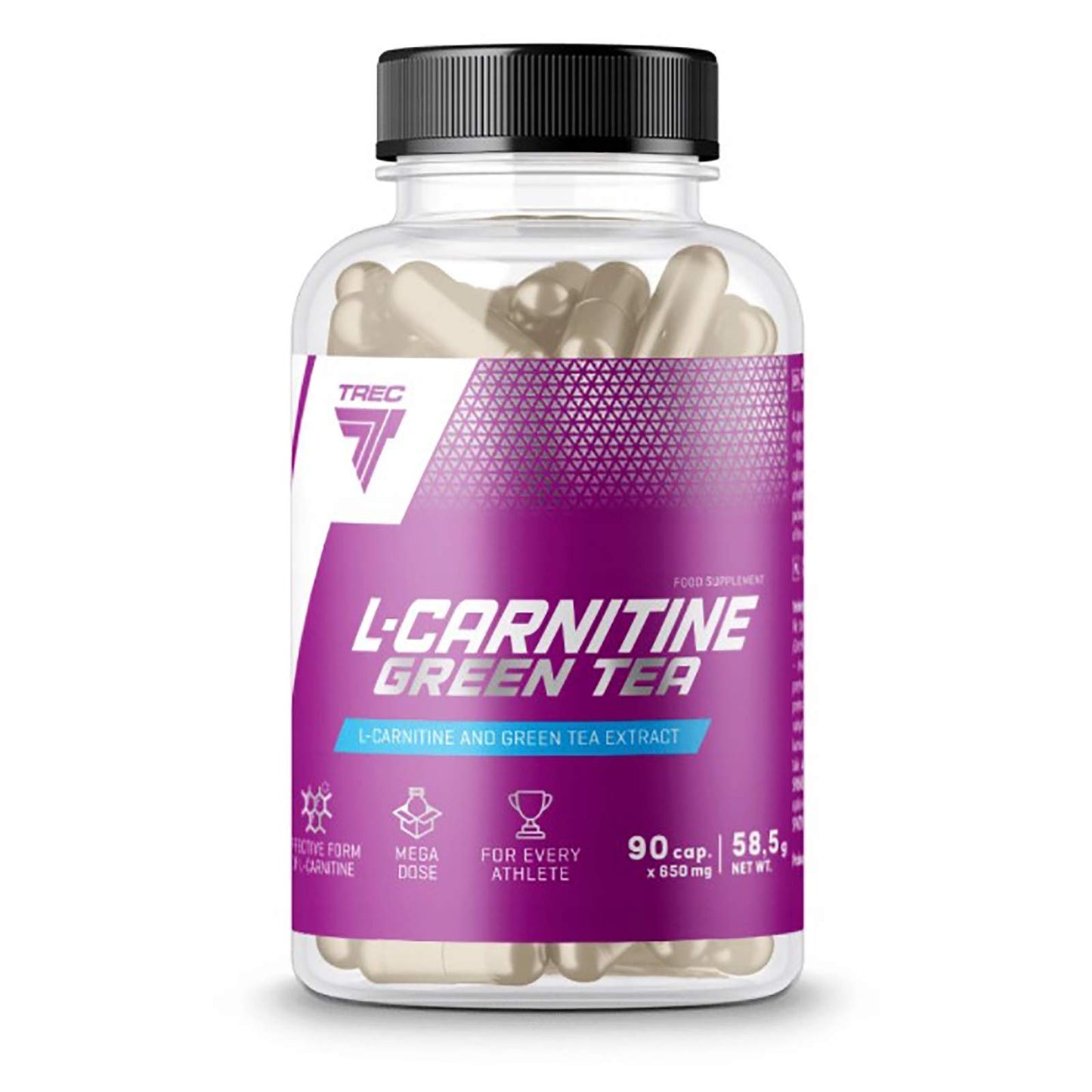 TREC Nutrition L-CARNITINE + Green Tea | Turn Fat into Energy | Weight Loss Metabolism Booster | 90 Capsules