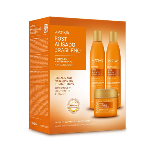 Kativa Tech Kativa Post Relaxer Kit X 3 Pack (Shampoo + Conditioner X 250 Ml + 250 Deep Treatment