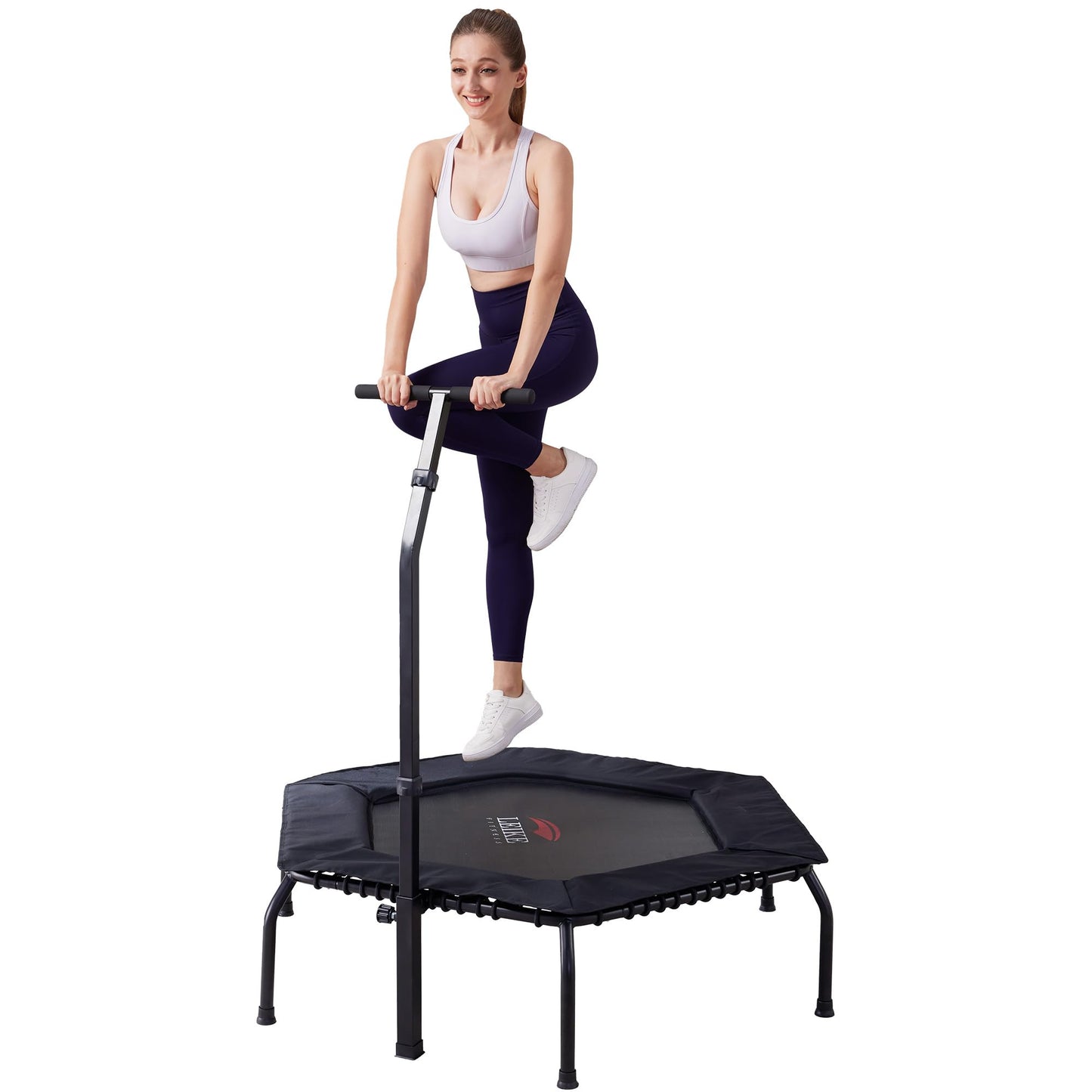 Leikefitness 50" Gym Workout Fitness Trampoline Cardio Trainer Exercise Rebounder Sports Trampoline
