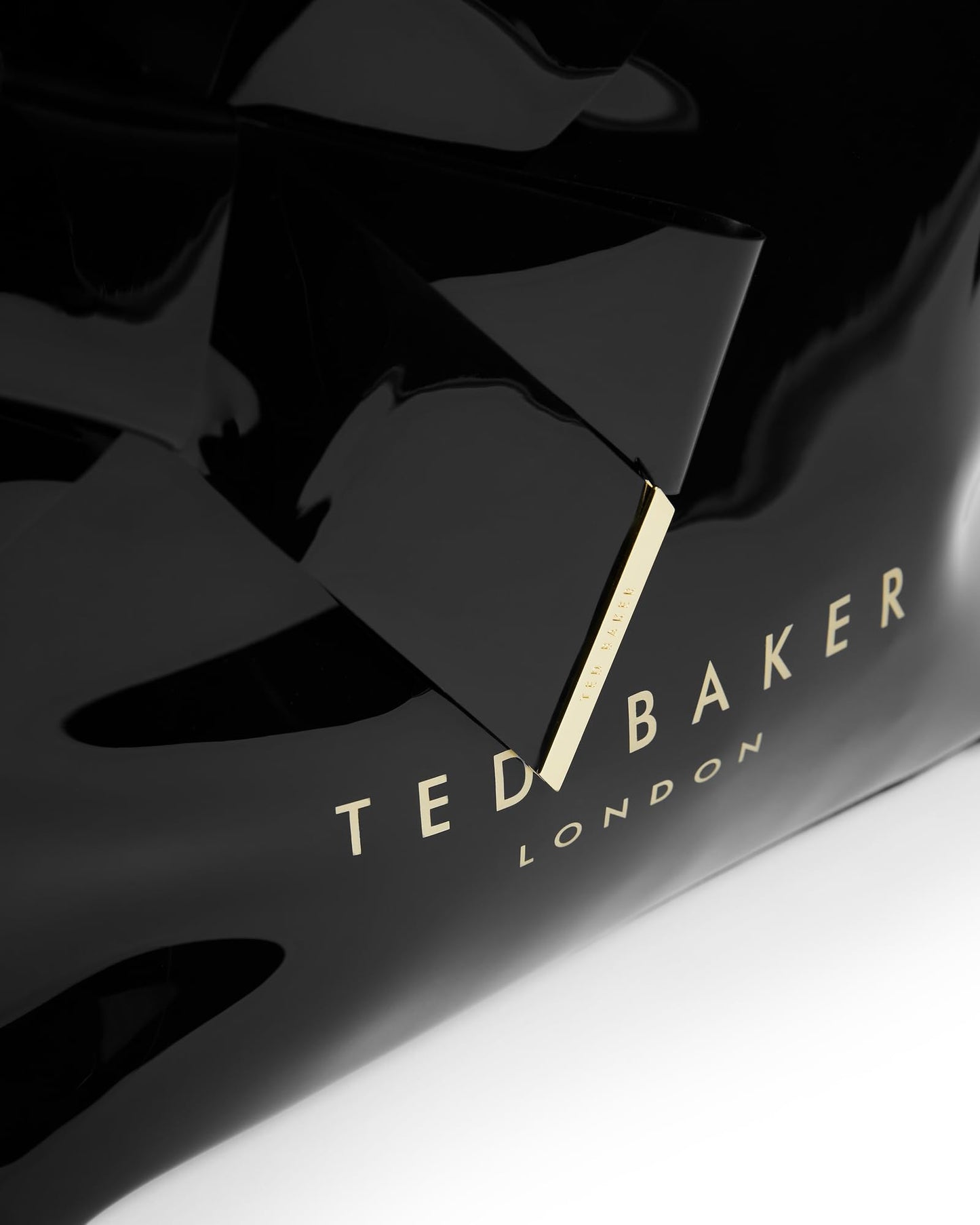 Ted Baker Women's Nikicon Vinyl Bow Shopper, Black, One Size UK