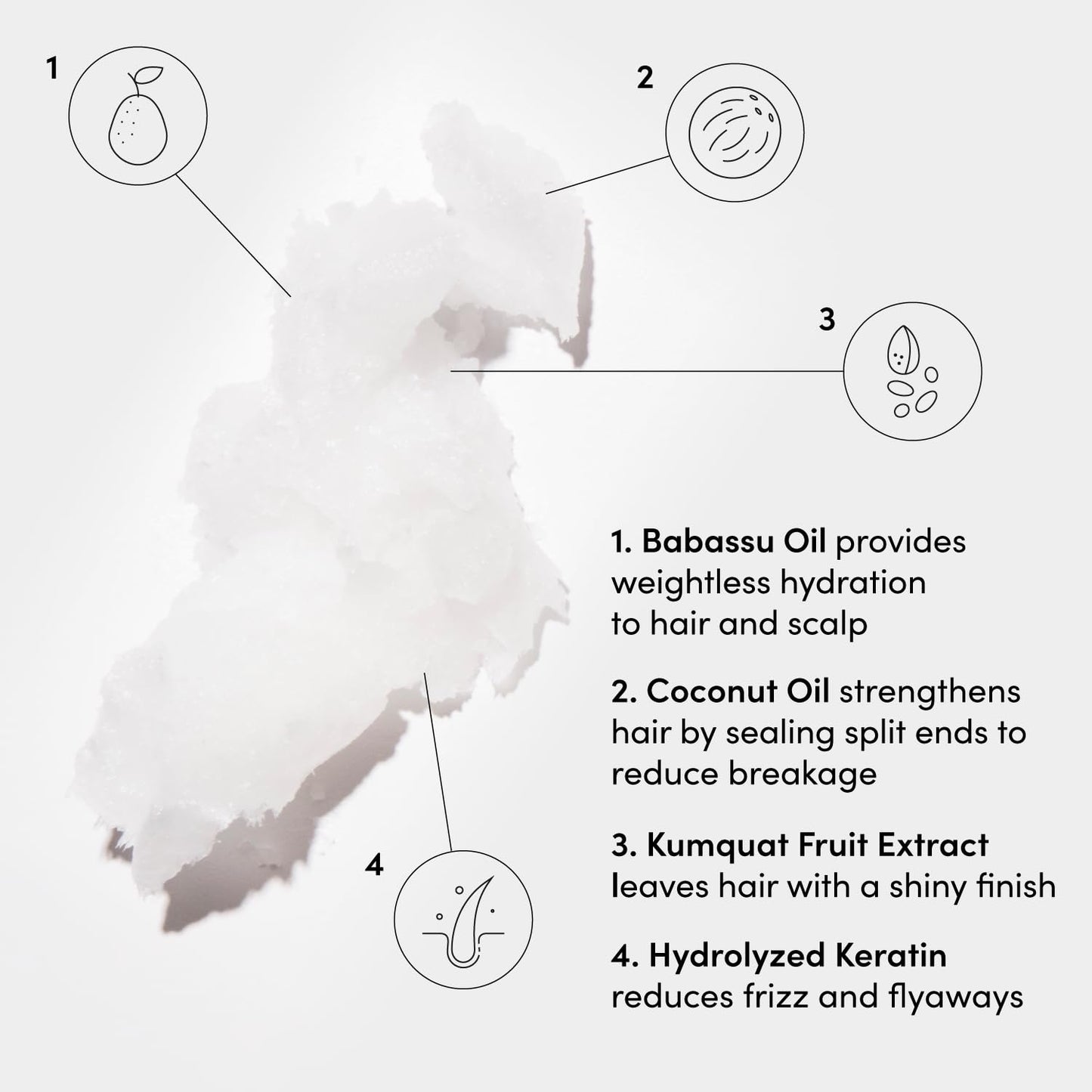 OUAI Medium Shampoo + Conditioner Set - Nourishes with Babassu and Coconut Oils, Strengthens with Keratin & Adds Shine with Kumquat Extract - Free of Parabens, Sulfates & Phthalates - 300 ml Each