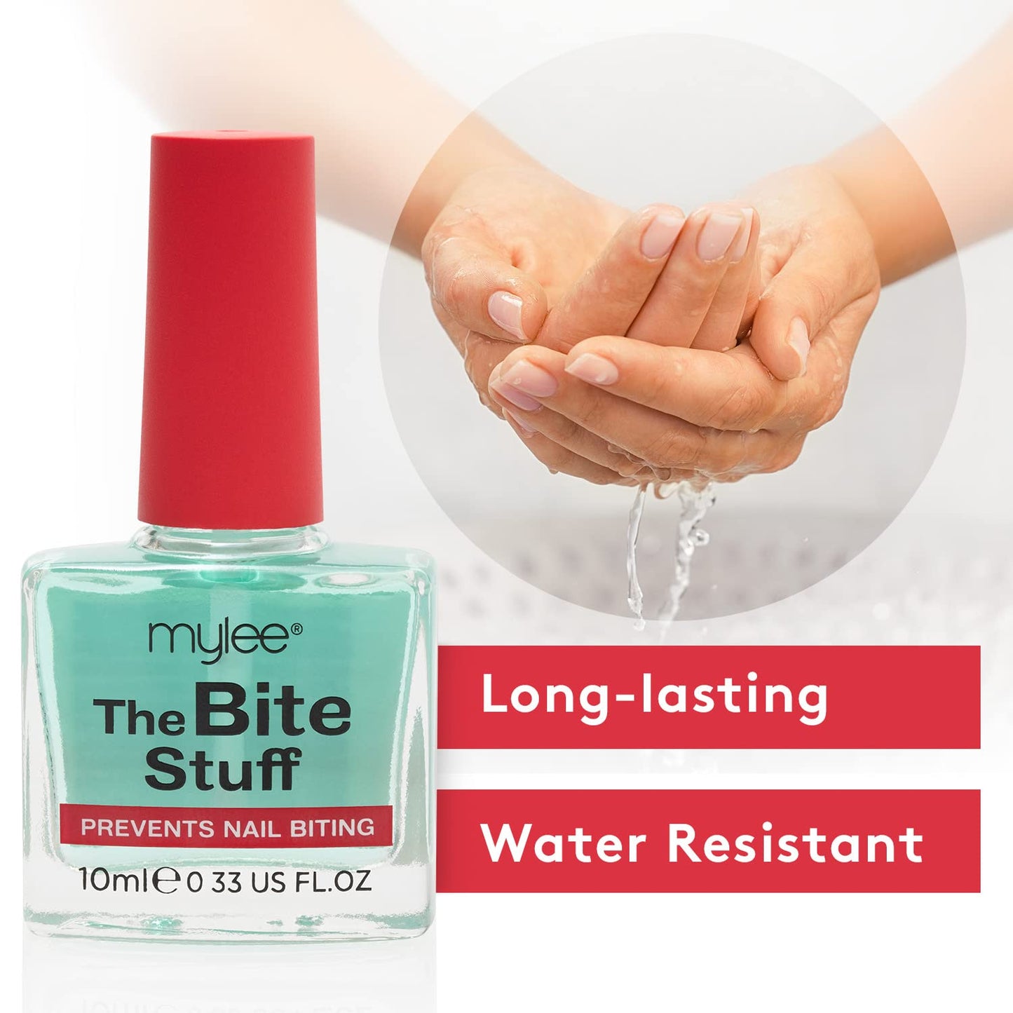 Mylee The Bite Stuff - Stop Biting Your Nails - prevention/Anti nail biting polish For adults & children - Clear nail varnish, Fast and Easy application - Water Resistant