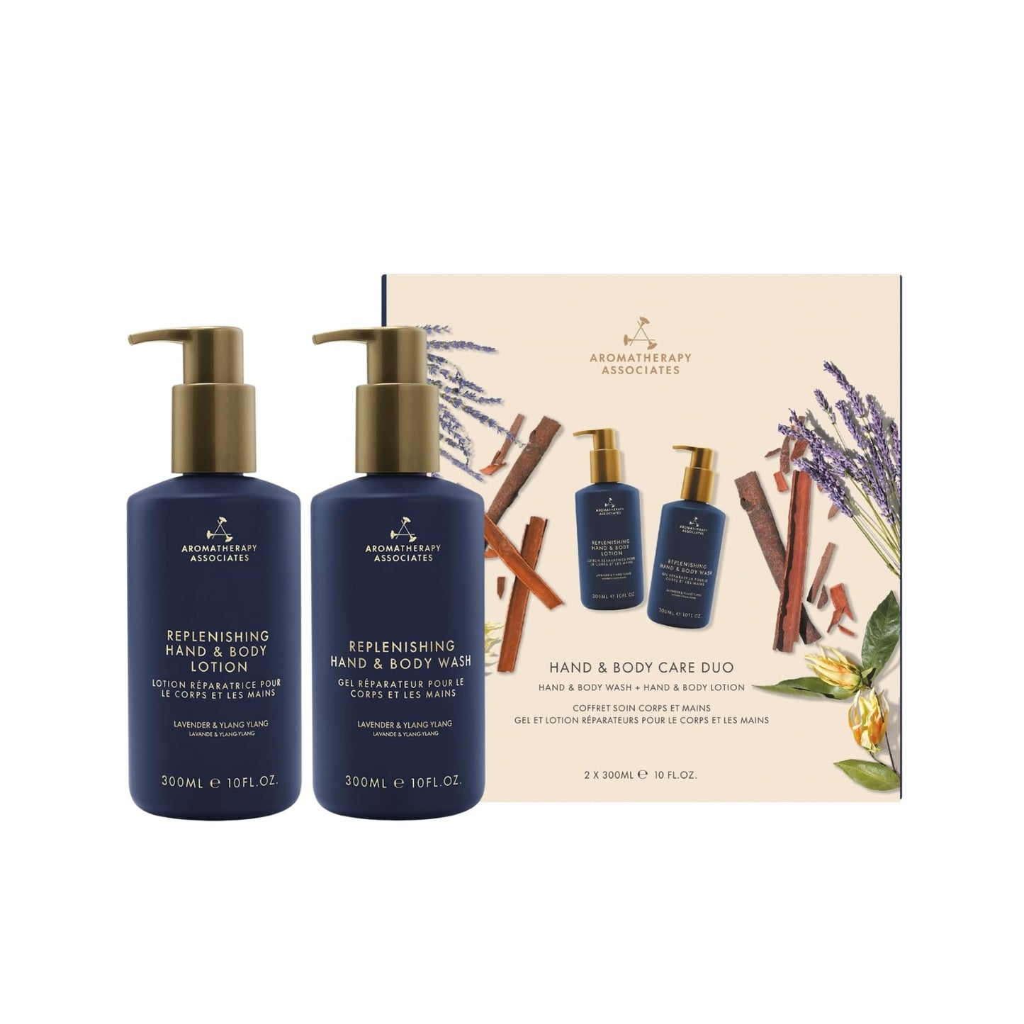Aromatherapy Associates Replenishing Bathroom Kit - Hand And Body Wash And Lotion Duo Set