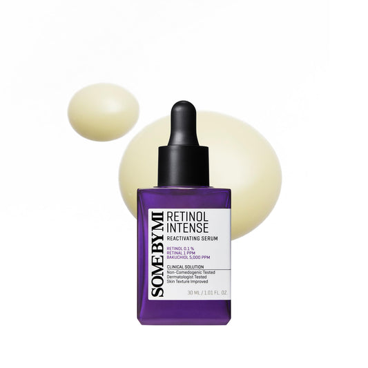 SOME BY MI Retinol Intense Reactivating Serum 30ml - Glow Bakuchiol & Niacinamide - Retinal & Retinol for Anti-Aging & Wrinkle Reduction - Vegan-Friendly Glass Skin Korean SkinCare
