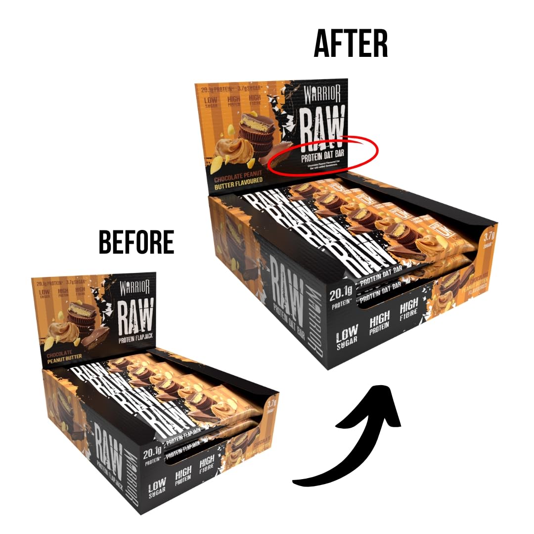 Warrior RAW Protein Bar Chocolate Peanut Butter – 12×75 g | TRYTLION