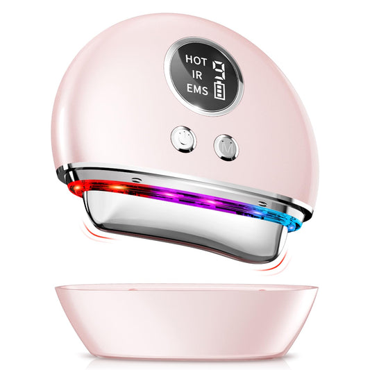 Face Massager Electric Sculpting Device: Facial Neck Massager Beauty with 9 Adjustment Levels 4 Modes - 45°C Heat EMS Microcurrent Technology 3 LED - Face Lifting Device GuaSha Tool for Skin Body Care