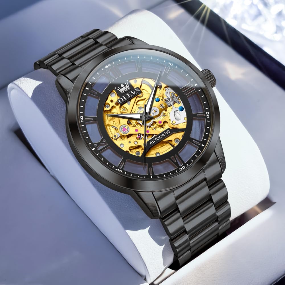 OLEVS Men’s Skeleton Automatic Mechanical Watch