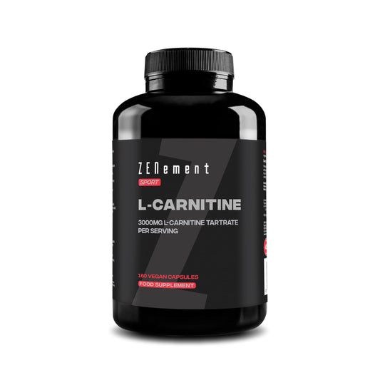 L-Carnitine 3000 mg – 180 High-Dosage Capsules – for an Active Lifestyle – Vegan Capsules, Free from Gluten, Lactose & Soy – Sports Supplement – Zenement