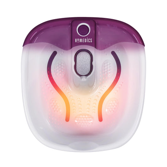 HoMedics Bubblemate Foot Spa and Massager with Keep Warm Function, Soothing Soak Massage Nodes, Bubble Turbo Strip, Pedicure Pumice Stone