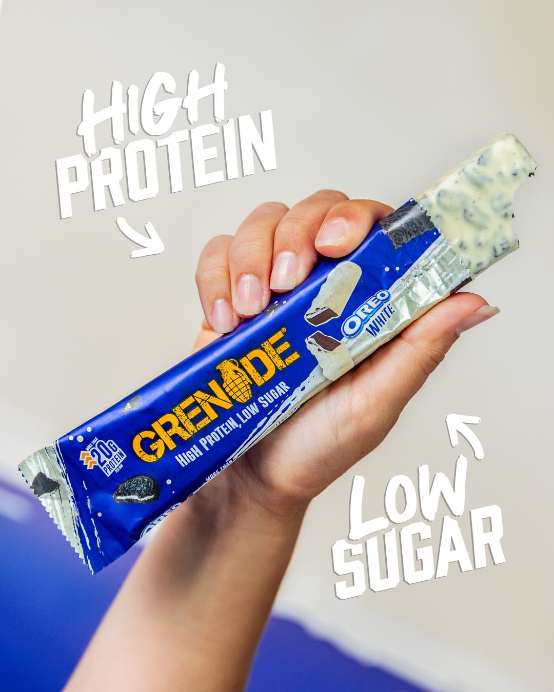 Grenade OREO White Protein Bar – 12×60 g | TRYTLION