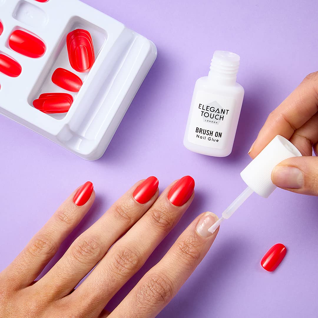 Elegant Touch Brush On Nail Glue Clear 6ml (Packaging may vary)