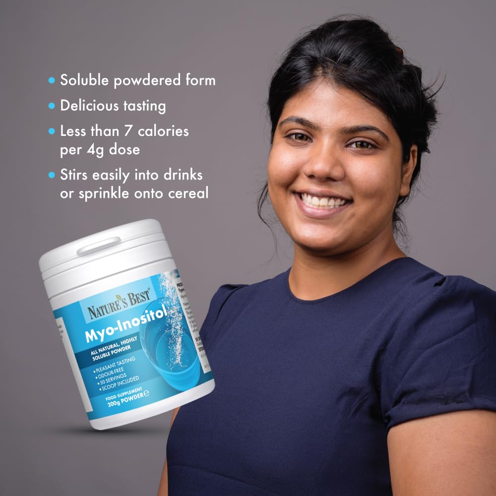 Myo-Inositol 200g Powder, Elevate Your Energy. | Suitable for Women with PCOS | Fast Absorbing | 50 Servings | Delicious & Easy to Mix | 4g-a-Day for Hormonal Balance & Wellbeing!
