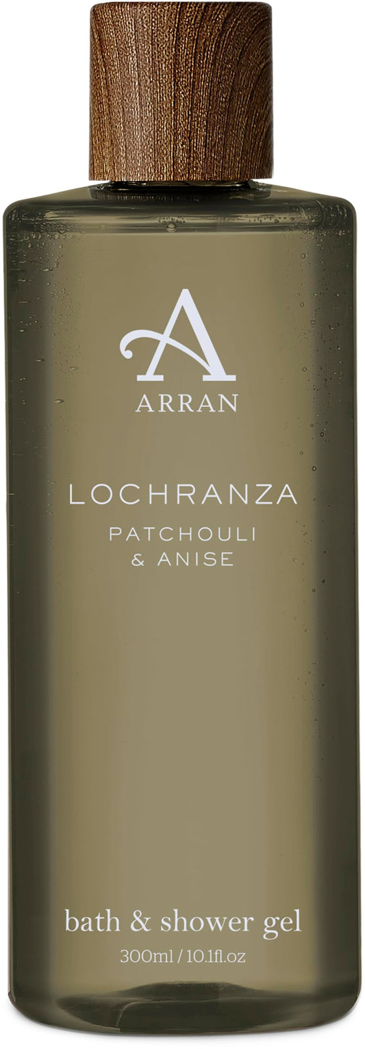 Arran Sense of Scotland Lochranza Men’s Body Wash (300ml) with Patchouli and Anise for Gentle Cleansing and Hydrated Skin