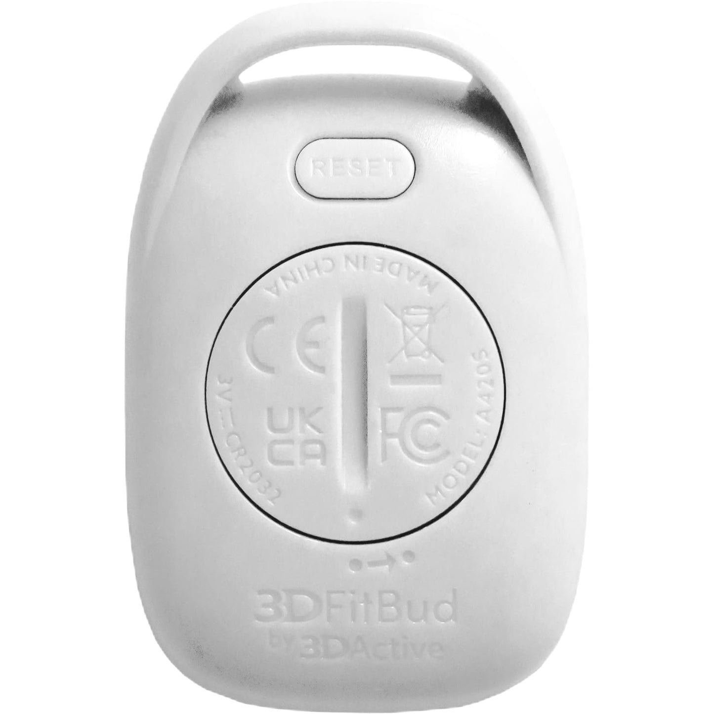 3DFitBud Simple Step Counter Walking 3D Pedometer with Clip & Lanyard - A420S - White