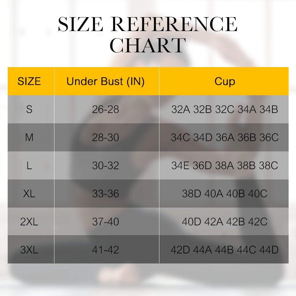 AUYAO Racerback Sports Bra, Sports Bras for Women, Padded Seamless Activewear Bras, Seamless Sports Bra Wirefree Yoga Bra, Super Comfort Bra for Yoga Gym Workout Fitness