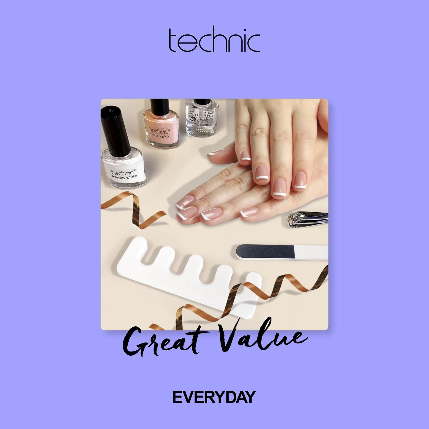 Technic French Manicure 12Pc Beauty Case - Contains Everything to Create The Classic French Manicure in Minutes - Portable Carry Case Perfect for Gift or Travel