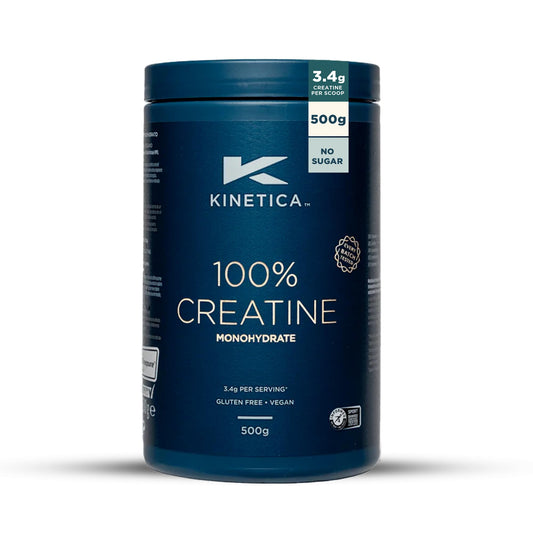 Kinetica Sports Creapure® 100% Creatine Monohydrate Powder - Unflavoured | 3.4g Creatine/Serve, 147 Servings/500g Pack | Vegan & Gluten Free | Optimum for High Physical Performance & Muscle Power