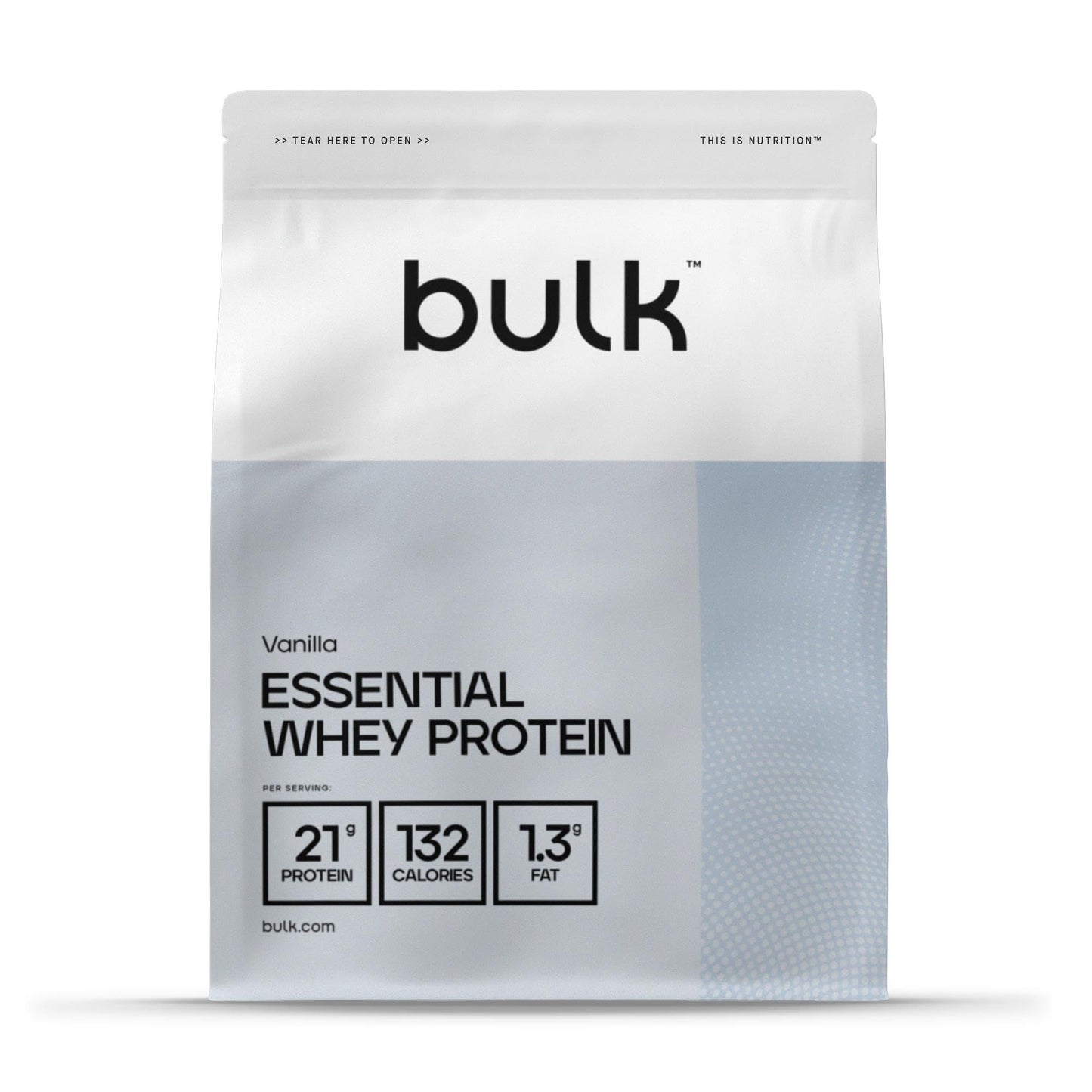 Bulk Essential Whey Protein Powder, Whey, Vanilla Flavour, 1kg, 28 Servings, Smooth and Creamy, Great for Shakes, Smoothies and Baking, Packaging May Vary