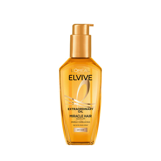 L'Oréal Paris Elvive Extraordinary Oil Miracle Hair Serum, Intense Nourishment, Up to 6x more Shine, up to 230° heat protection, suitable for all hair types, 100ml