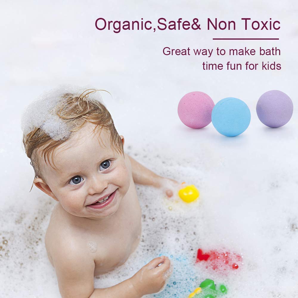 Bath Bombs Gift Set, TTRwin Natural Vegan Spa 12 Fizzy Bubble Bath Bomb Kit with Different Organic Essential Oils，Birthday Gift idea for Her, Women, Men, Kids and Teen Girls