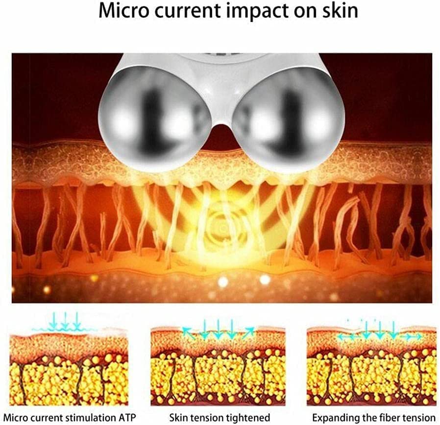USB Mini microcurrent face lift Skin Tightening Rejuvenation Spa For facial wrinkle remover toning device Beauty Massage machine (Angel white)