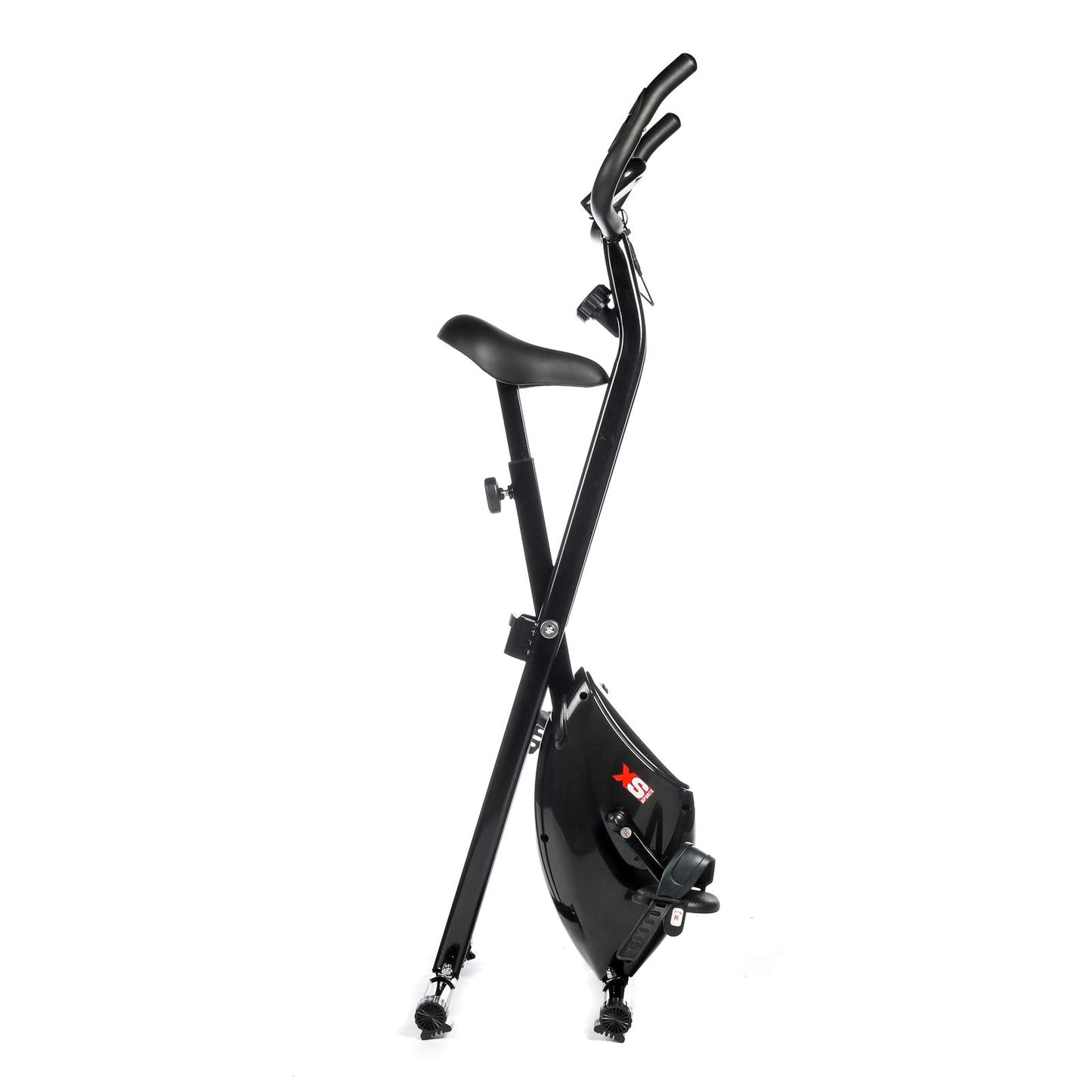 XS Sports B210 Folding Magnetic Exercise Bike - Indoor Fitness Equipment - Stationary Upright Gym Cycle and Foldable Trainer for Home Workout and Cardio