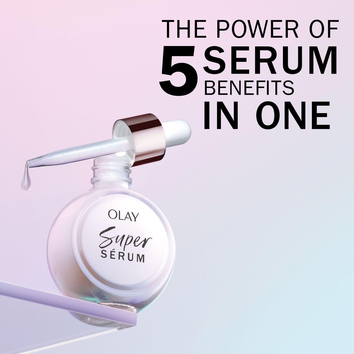 Olay Super Serum 5-in-1 Benefits, Hydrating Face Serum 50 ml, With Vitamin C, Niacinamide, Collagen Peptides & Vitamin E, Glowing, Firmer and Smoother Skin, Lightweight Formula