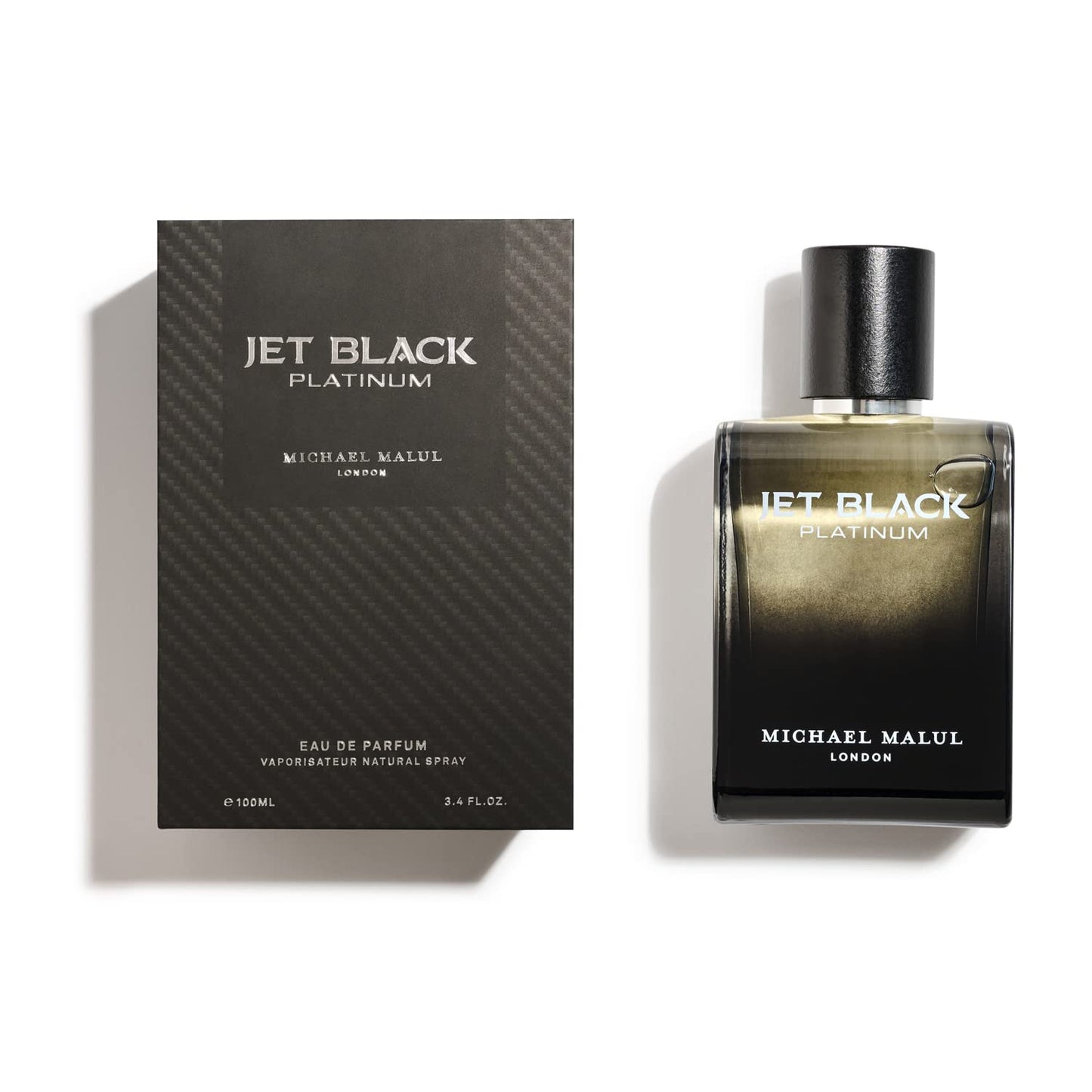 Michael Malul Jet Black Platinum 3.4oz Men's Eau de Parfum, Fragrance for Men