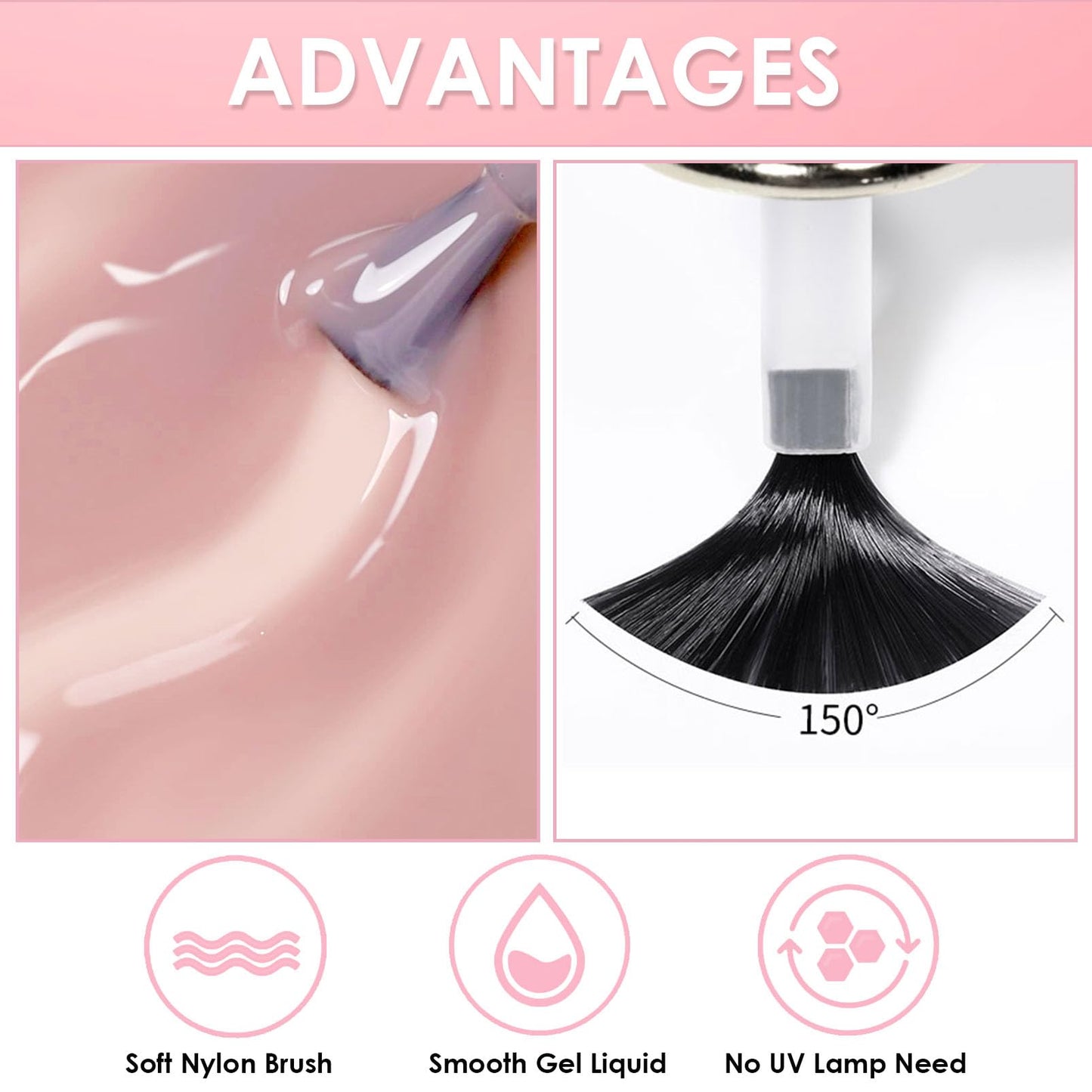 DMQ Nail Polish Set, 6Pcs Quick Dry & Long Lasting Nude Pink Red Nail Varnish - Non-Toxic Water Based Holographic Nail Polish Gel - No Need UV Nail Paint for DIY Nail Art Manicure at Home 8ML