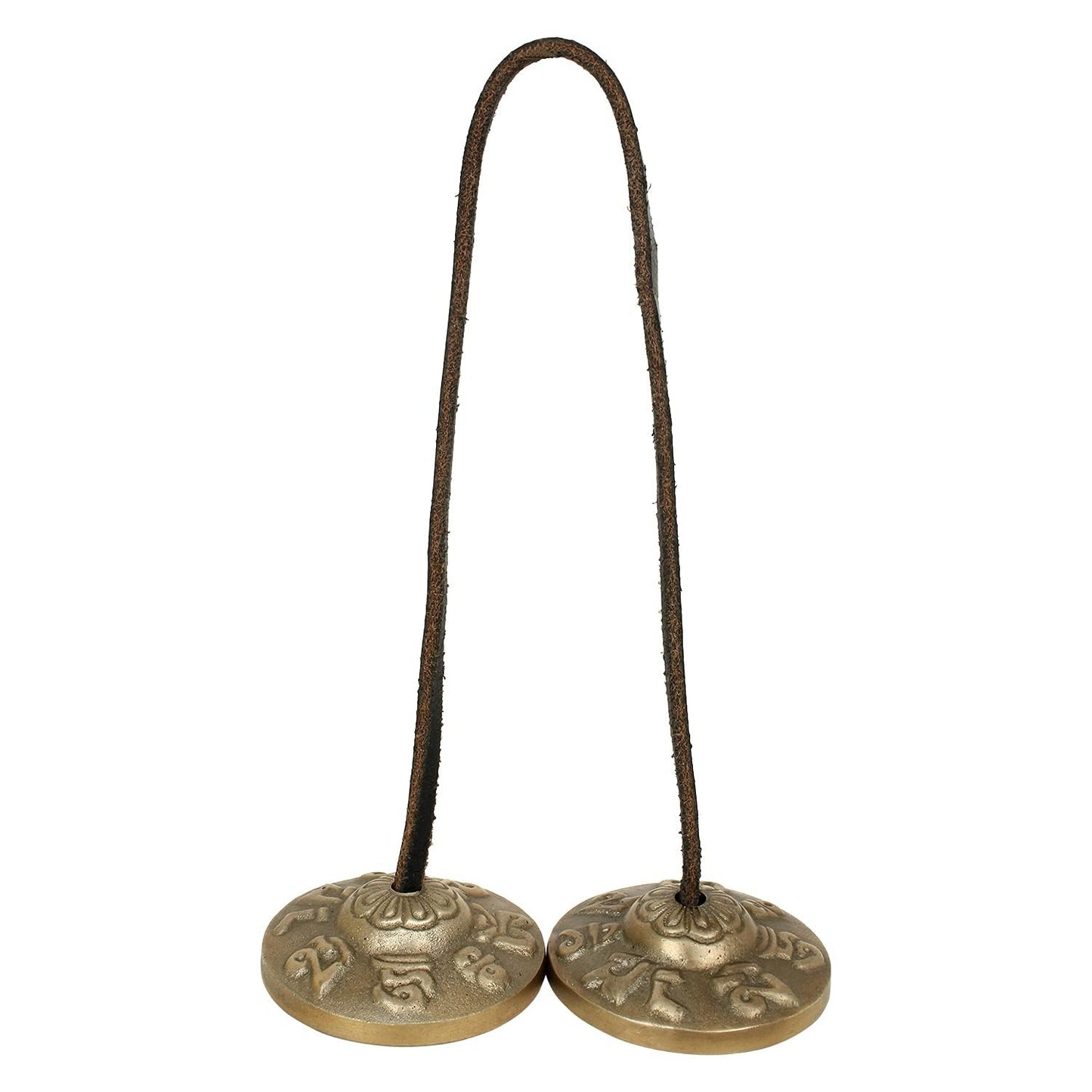 Ajuny Tibetan Tingsha Cymbals Bells Buddhist Meditation Yoga Bell Small OM Mane Padme Hum Symbols Embossed Manjira Great Gifts