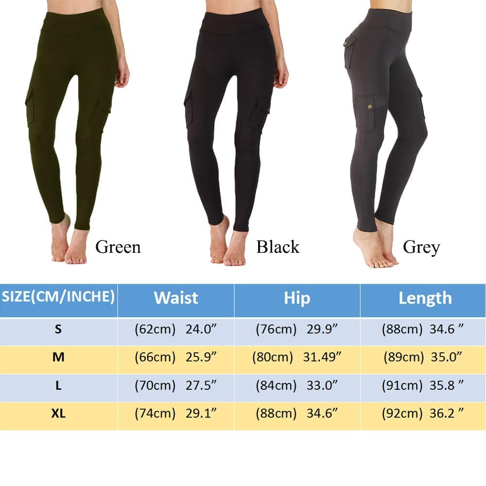 Nuofengkudu Women's High Waist Running Sports Leggings with Pockets Push up Stretch Jogging Bottoms Funky Gym Fitness Yoga Pants Casual Streetwear(Balck,XL)
