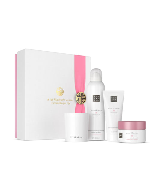 RITUALS Gift Set The Ritual of Sakura Medium - Home and Skincare Products Enriched with Cherry Blossom and Rice Milk - Bath Gift Box with Renewing and Soothing Properties