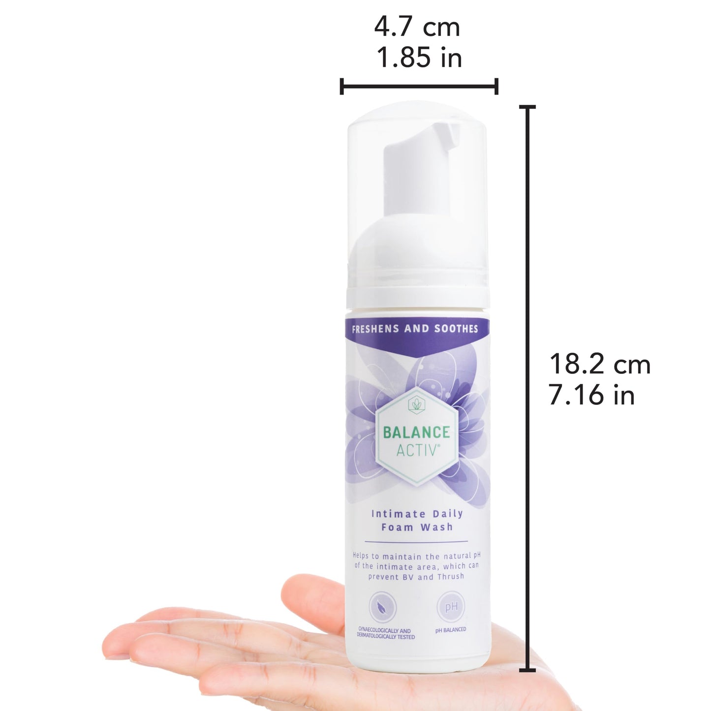 Balance Activ pH Balanced Intimate Daily Foam Wash, Relieves Vaginal and Vulval Discomfort (150ml)