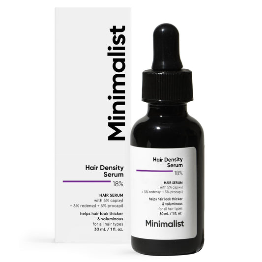 Minimalist Hair Density Serum 18% | Hair Growth Serum| Procapil, Capixyl, Redensyl, Anagain & Baicapil | Hair Fall Control & Hair Thickening | Women & Men | 30 ml