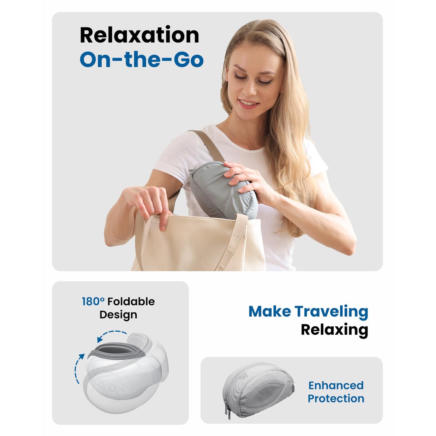 Bob and Brad EyeOasis 3 - Eye Massager with Heat and Cooling for Migraines, Electric Sleep Eye Mask with Music for Puffy & Dry Eyes, Dark Circles, Eye Strain Relaxation, Gifts for Women/Men