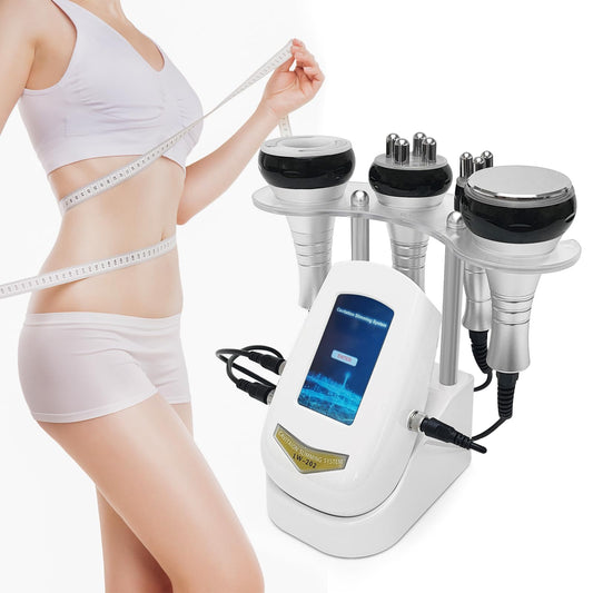 Elitzia 4 in 1 Body Shaper Beauty Machine Skin Care Tool Rf Cavitation Vacuum Multipole Device Salon Spa Equipment Home Use Massager for Arm Waist Belly ETLW202